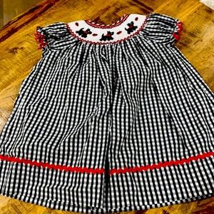 Smocked dog dress